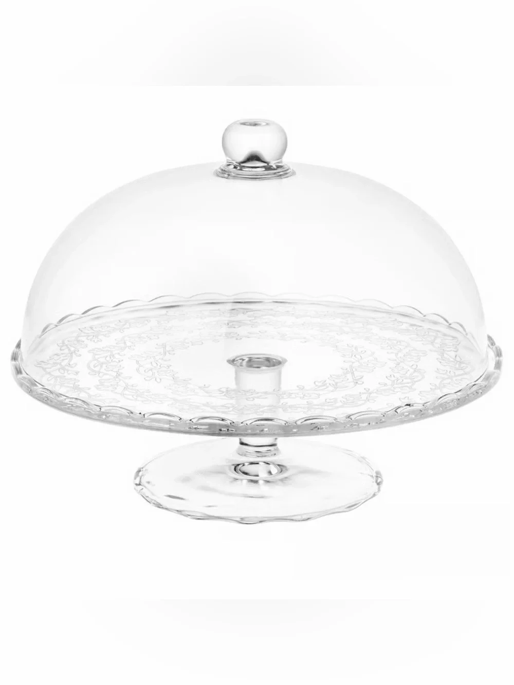 New IKEA ARV BROLLOP Cake Stand with Lid Clear Glass 29 cm (11 